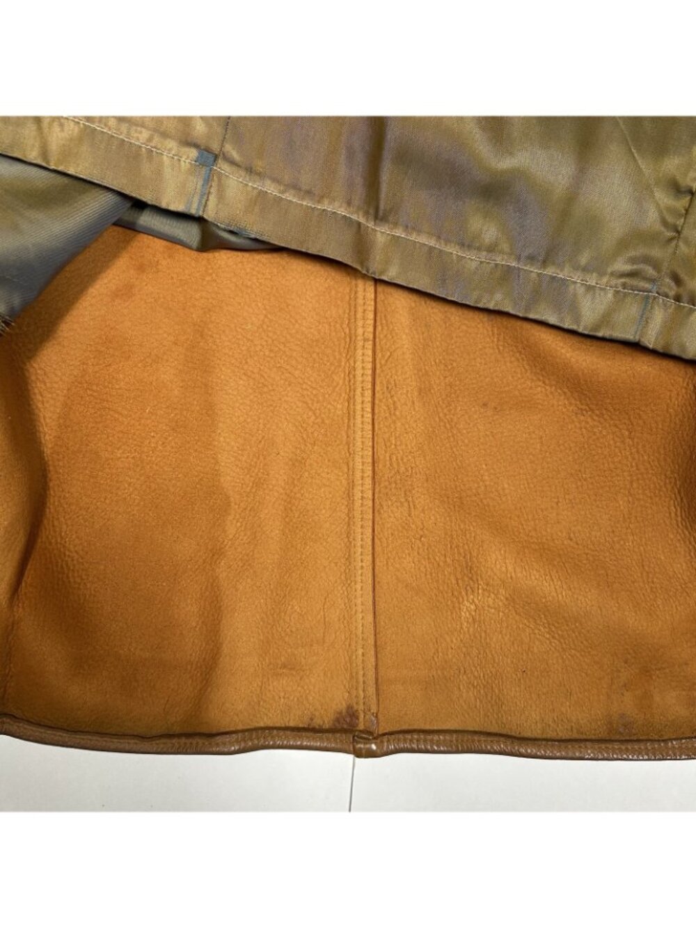 VTG 70s Women Brown Fringe Soft Leather Jacket Belted Lined Sz M ? Flaw Read - Picture 13 of 16